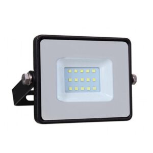 10W LED Bouwlamp Zwart - warm wit