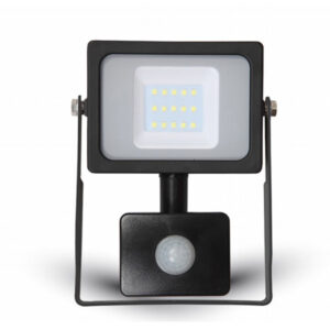 20W LED Bouwlamp met Sensor Zwart - 4000K