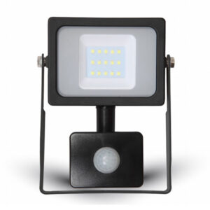 30W LED Bouwlamp met Sensor Zwart - 4000K